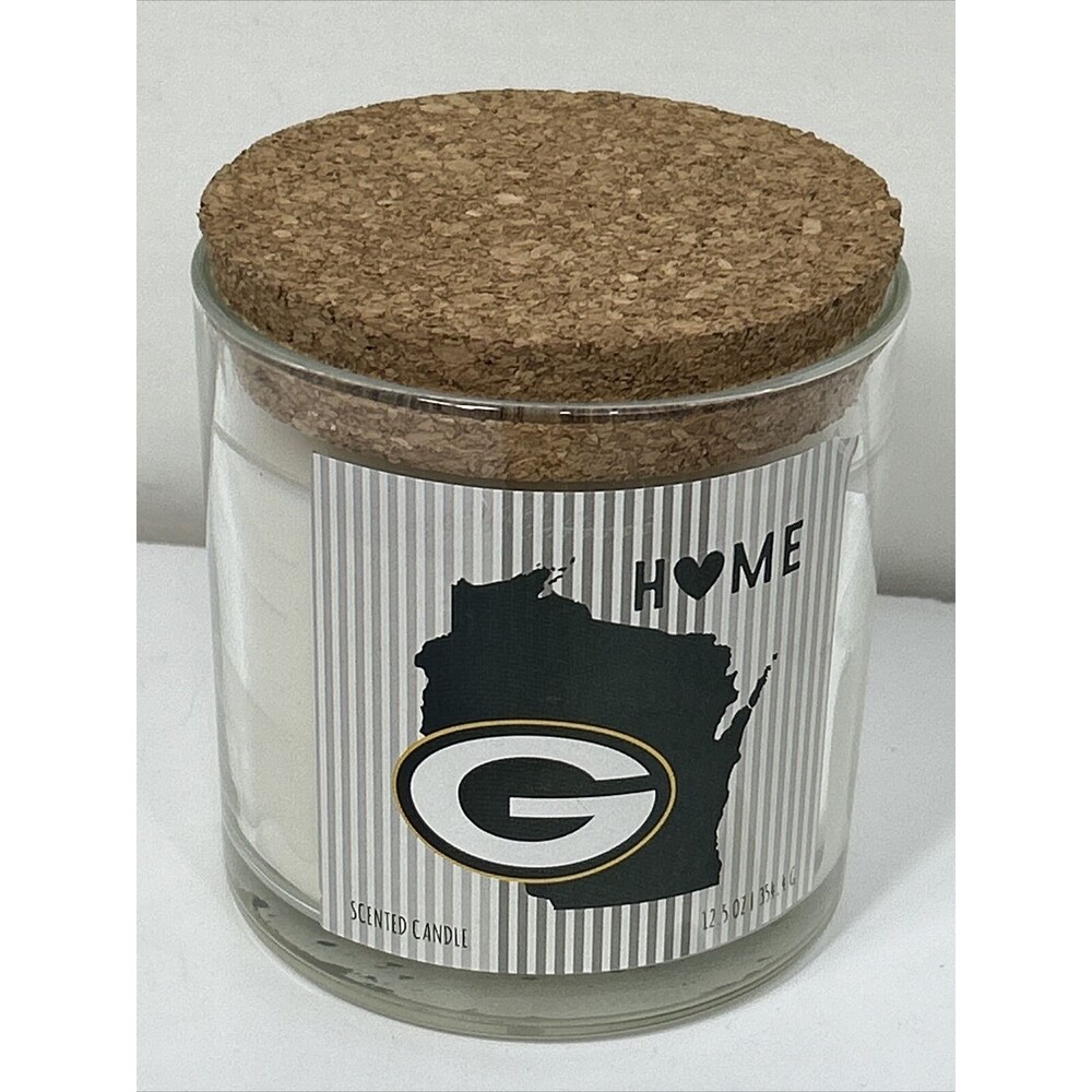 Green Bay Packers Candle Amber Musk 12.5 Oz 2 Wick Scented - Picture 4 of 6